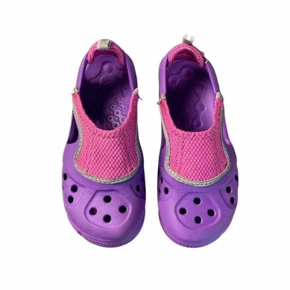 Pink and Purple Crocs Size 12c Girls
